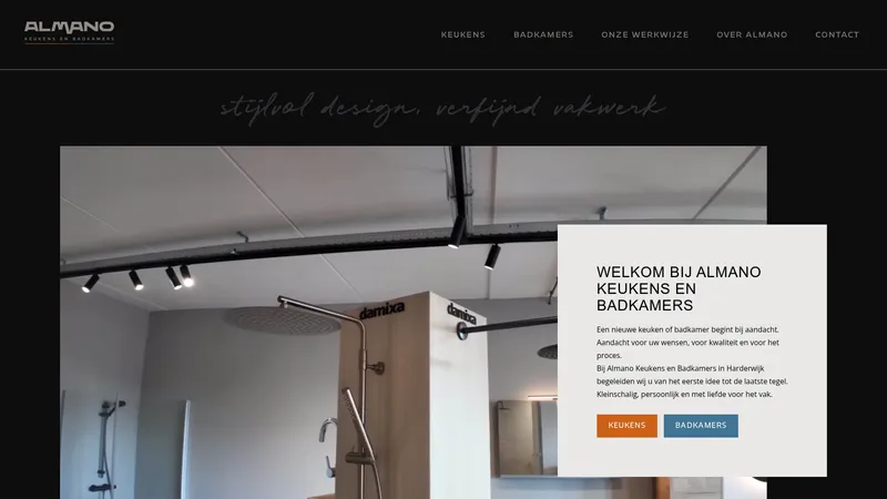 Website van Almano Keukens en Badkamers