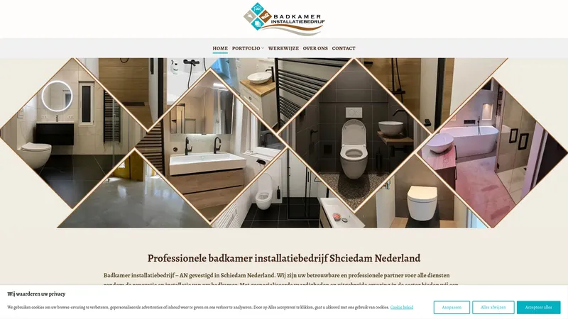 Website van AN Badkamer-installatiebedrijf