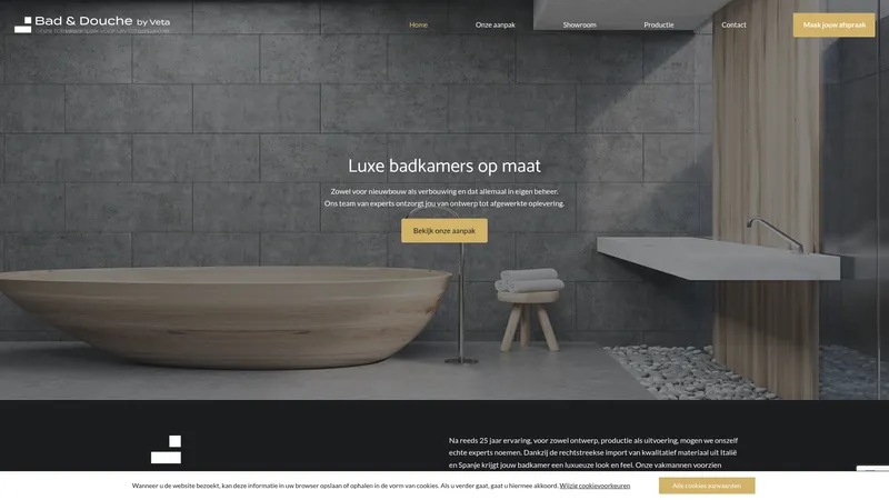 Website van Bad en Douche