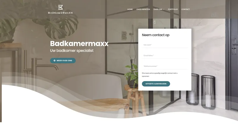 Website van Badkamer Maxx bv