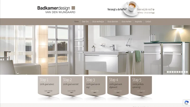 Website van Badkamerdesign Van Den Wijngaard