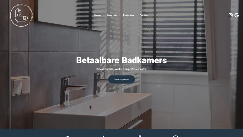 Website van Betaalbare badkamers BV | Nijmegen