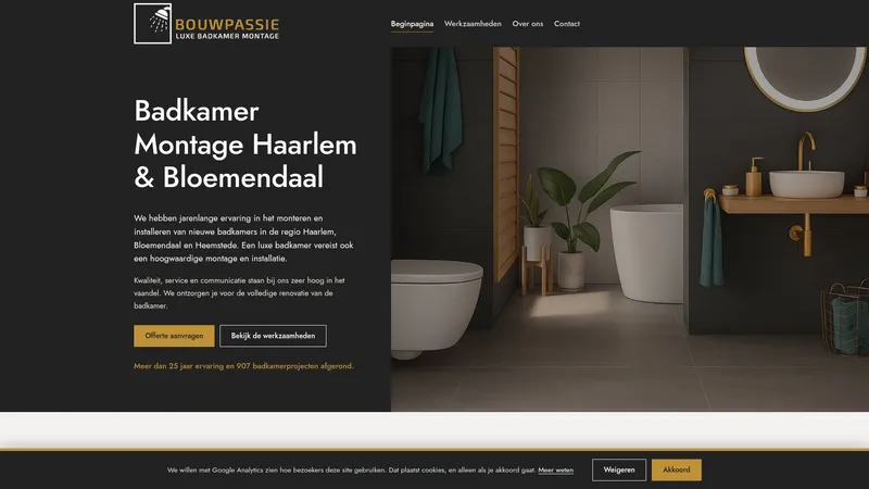 Website van Bouwpassie - Badkamer Montage