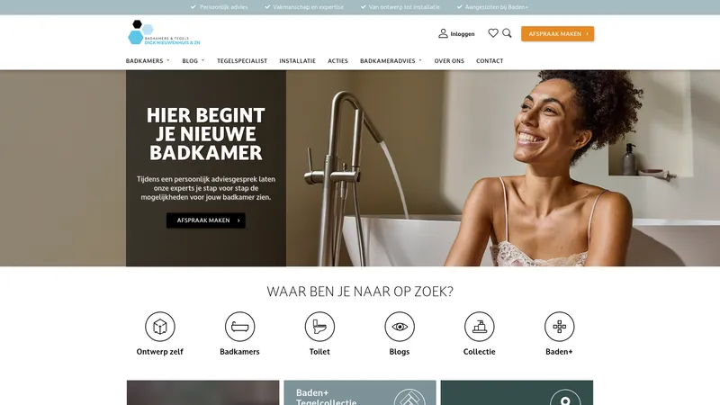Website van Dick Nieuwenhuis Badkamers & Tegels