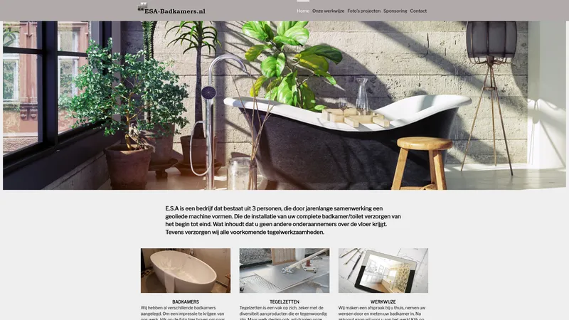 Website van E.S.A.