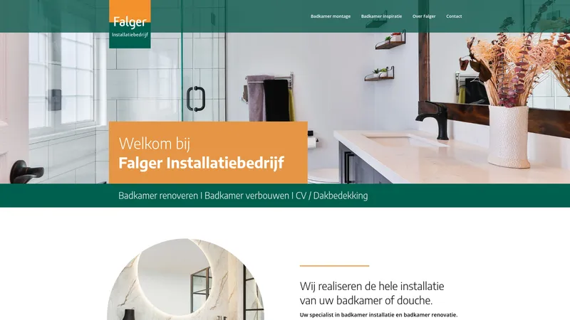 Website van Falger Installatiebedrijf B.V.