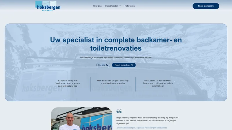 Website van Hoksbergen Badkamers