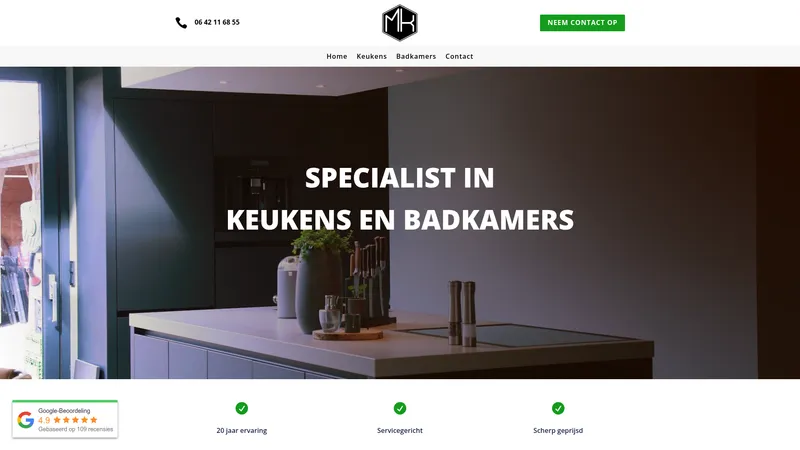 Website van M Kiel Montage