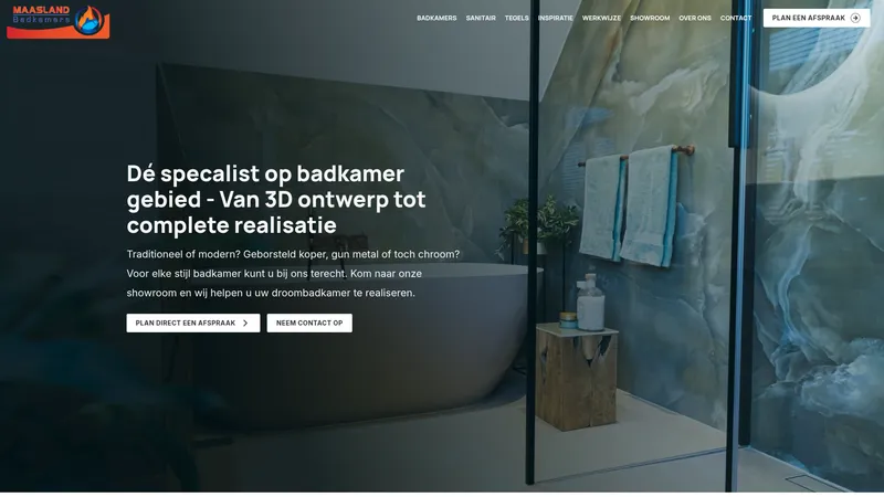 Website van Maasland Badkamers