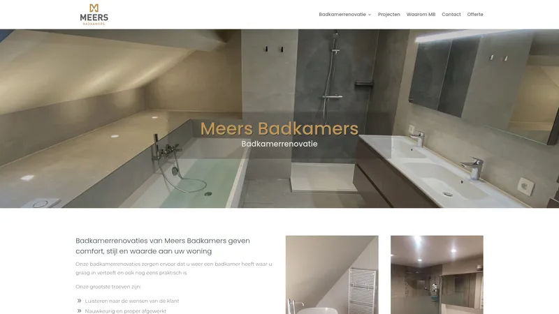 Website van Meers Badkamers