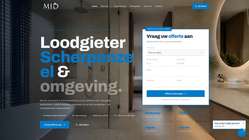Website van Micheldienstverlening | Badkamer renovatie Scherpenzeel