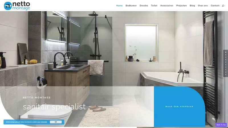Website van Netto Montage