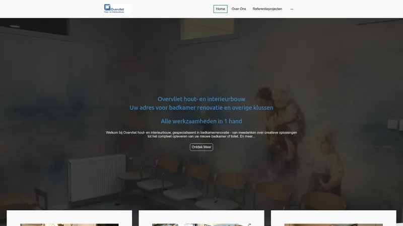 Website van Overvliet hout- en interieurbouw