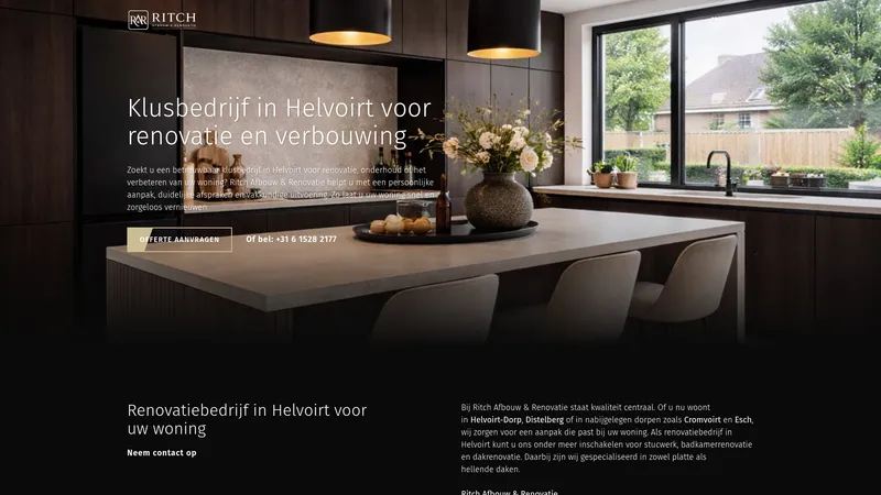 Website van Ritch Afbouw & Renovatie | Badkamer renovatie Helvoirt