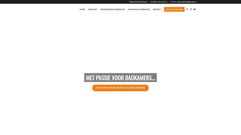 Website van Robert Installatiemonteur - Badkamerrenovatie Hoorn