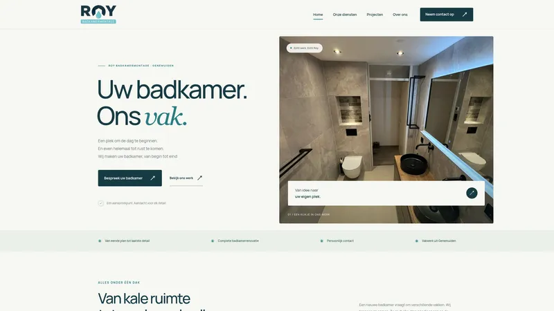 Website van RoyBadkamerMontage