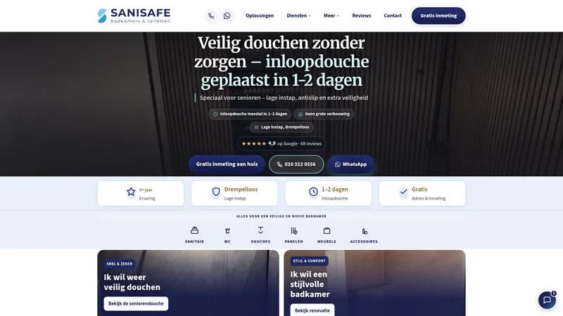 Website van Sani Safe | Onderhoud & Renovatie NL B.V.