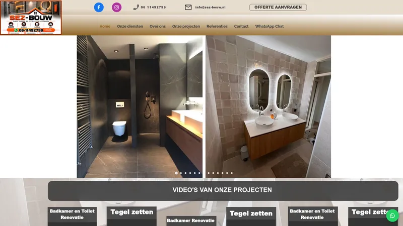 Website van SEZ-Bouw