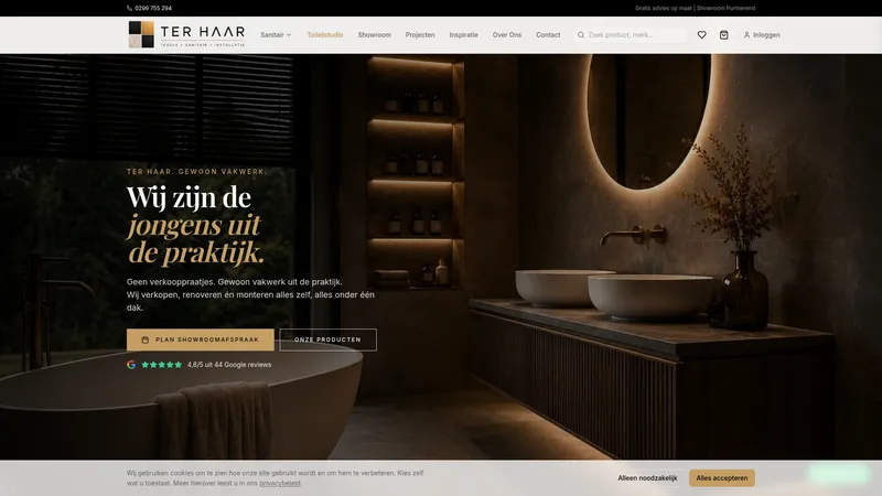 Website van Ter Haar