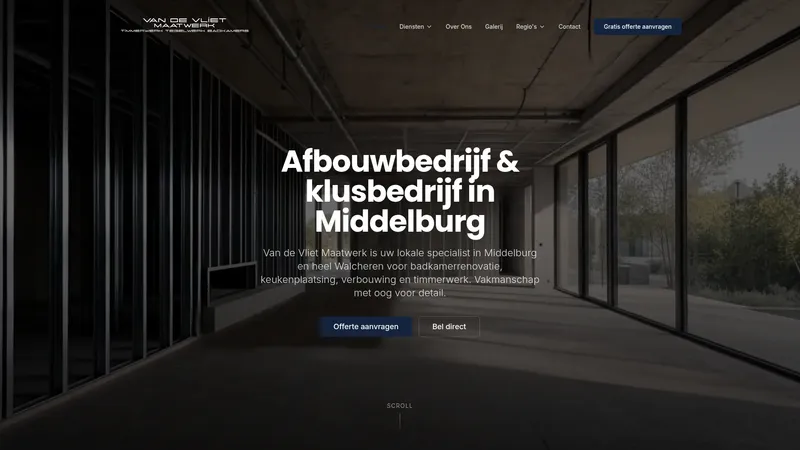 Website van Van de Vliet Maatwerk