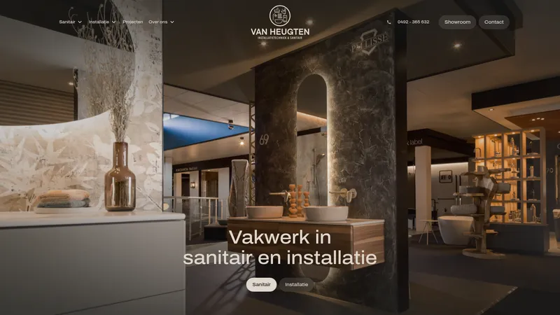 Website van Van Heugten Baddesign en Installatie