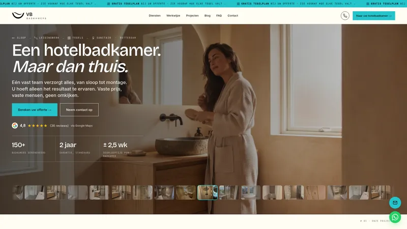 Website van VB-Badkamerrenovaties