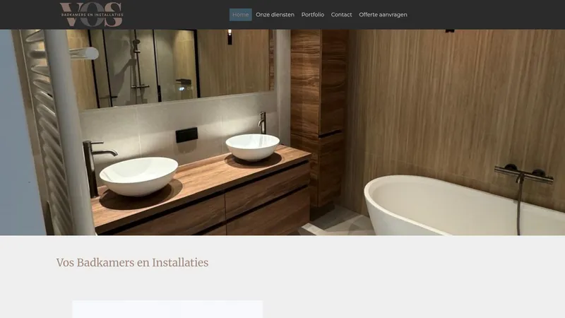 Website van Vos badkamers en Installaties