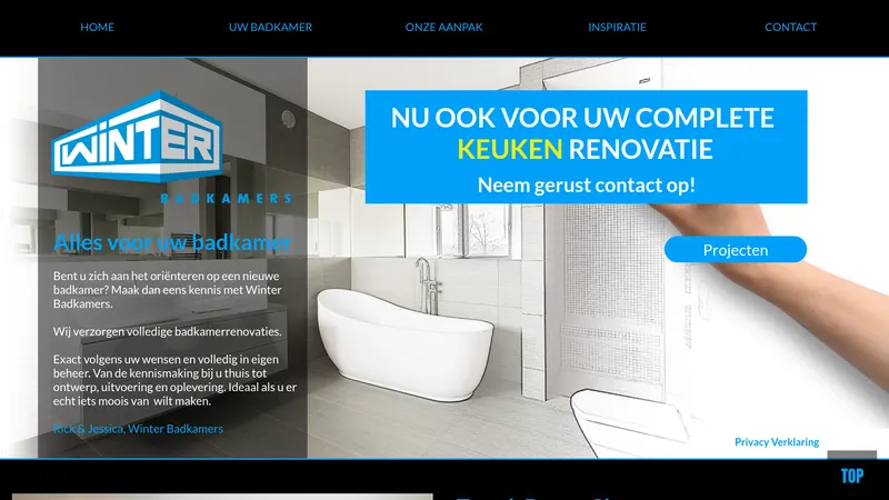 Website van Winter Badkamers